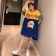 Pinkdackeb Japanese Anpanman Nightgown Women's Summer Thin Loose Cartoon Cute Short-Sleeved Cotton Pajamas Home Clothes Anpanman M Size (90-125Jin [Jin equals 0.5kg])