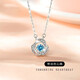 Ifandi platinum necklace for girls PT950 platinum fashion jewelry Chinese Valentine's Day birthday gift for girlfriend and wife Platinum beating heart necklace blue