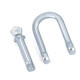 Jinchao national standard galvanized D-shaped bow shackle u-ring 304 stainless steel lifting shackle connection port lifting lug galvanized national standard D buckle M45 (load capacity 8.0 tons) 1 piece