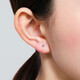 Jamie PT950 platinum earrings for ear care-Yuanzhu Doudou pt950 platinum earrings-a pair of about 1-1.2 grams