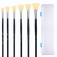Monet (Monet) Monet 15618 Bristle Fan Pen Water Chalk Acrylic Oil Paint Brush Set Wall Paint Umbrella Brush Long Wooden Pole Design Brush 5#