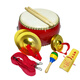 
Jingyun 5 6 8 9 10-inch cowhide large small children's toy drum adult gong drum beat drum kindergarten percussion instrument 8-inch drum + big cymbal + big gong