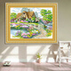 Jili 2025 new cross stitch cotton thread embroidery restaurant series embroidery beautiful home bedroom romantic cottage large grid middle grid 3 strand thread embroidery [50x43 cm] + scissors