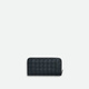 BOTTEGA VENETA[礼物]葆蝶家新品男士INTRECCIATO编织环绕式拉链钱包 暗影灰/橄榄油绿 均码