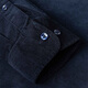Dances with Wolves Corduroy & Pure Cotton Versatile and Comfortable Men's Long Sleeve Shirt for Commuting 102 Dark Blue L(175)
