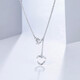 Saturday Fortune (ZLF) PT950 platinum necklace for women, simple hollow love tassel set chain 40cm + tail chain 5cm -3.40g