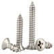 Baodefeng 201 stainless steel self-tapping screws cross countersunk head self-tapping screws extended self-tapping screws flat head pointed tail wood screws M4x10 100 pieces 201 stainless steel
