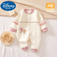Disney baby clothes spring, autumn and winter new onesie cotton warm six months baby autumn clothes baby girl cotton pajama autumn strawberry princess 80cm