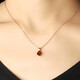 Laomiao 18K gold pendant red garnet colored treasure as a Chinese Valentine's Day gift for my girlfriend's mother (not including necklace), about 0.8g