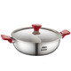 ASD (ASD) hot pot non-stick pot 304 stainless steel household large capacity Yuanyang pot shabu-shabu open flame gas induction cooker Yuanyang hot pot with soup colander 28cm
