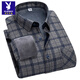 Playboy (Playboy) Full Cotton warmes Hemd Herren-Langarmer Winter Casual Plaid reines Baumwollfell und verdicktes Hemd für ältere und ältere Menschen 9902 plus Samt 2xl empfohlen 135-155jin [Jin gleich 0,5 kg]