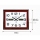 Combasi Square Large Walluhr Ultra-geäußertes Sound Office Wohnzimmer Uhr Chinesische einfache künstlerische Quarz Uhr Wallhalterung 6626b Luminöses Holz Getreide Weiß 20 Zoll