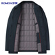 Luo Meng cotton coat men's autumn and winter cotton coat lapel thickened and warm young and middle-aged dad's cold-proof jacket cotton-padded jacket