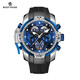 Reef Tiger (Reef Tiger) Watch's Men's 24 New Elly Automatic Hollow Mechanical Watch Spider Luminous imperméable Trendy Fashion Watch RGA3532S Black Spider [Modèle principal]