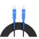 EB-LINK Engineering Telecom grade single-mode single-core outdoor wear-resistant TPU field armored steel wire anti-rat bite compressive tensile optical cable performance coal mine 1-core fiber jumper SC-SC single-mode single-core outdoor field armor 120 meters