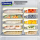 Caja de frescura de vidrio de vidrio de vidrio REFRIGERADOR COMIDA Caja de almacenamiento de albóndigas Caja de almacenamiento de congelación resistente al calor Tapa amarilla 1050ml
