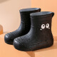 Lindas botas de lluvia para mujeres adultos japoneses que usan botas de lluvia de moda al aire libre días lluviosos con zapatos de goma suave antideslizantes 007 bola de carbón blanca sin algodón 38-39 (adecuado para usar tamaños 37-38)