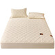 DeRUCCI's new Xinjiang cotton quilted thickened sheet single piece anti-slip Simmons mattress protector Khaki Meteor 180X200 (26-36CM extra height)