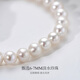 Meluxe6-7mm freshwater pearl nearly round bright light elastic rope bracelet birthday gift for girlfriend, wife and mother