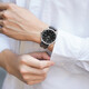 TIAN WANG Watch Men's Fashion Quartz Watch Couple Watch Women's Belt National Watch Waterproof Watch Valentine's Day Gift 3886 Black Disk Black Belt Men's Watch + Tempered Film