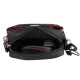 OIWAS fashion crossbody bag men's simple shoulder bag outdoor fitness large capacity bag 2922 black with red