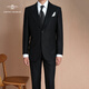 GIEVES CHARLES 1881 Italian worsted wool fabric Royal Casino black night handmade business suit Royal Casino 46
