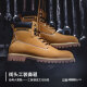Nuevas botas de trabajo de primavera de Maden botas grandes amarillas al aire libre zapatos de cuero casual al aire libre botas de martin gruesas botas retro de senderismo