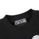 VERSACE JEANS COUTURE奢侈品男装男士圆领字母印花卫衣长袖T恤12127礼物 黑色 M