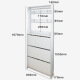 Meiyideman shoe cabinet ultra-thin dustproof entrance shoe cabinet with hanger simple multi-functional three-door tipping shoe cabinet white 80 models