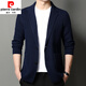 Pierre Cardin Strick-Strickwehrmann-Feder- und Herbst-neuer Pullover koreanischer Stil Trendy hübsches lässiger Wollanzug Jacke gestrickt schwarz 190/3xl [geeignet für 180-200 Jin [Jin ist 0,5 kg]]