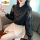 
ZHIDOUDOU embroidered cotton shirt for women 2025 autumn new fashion embroidered white shirt loose versatile long sleeves cy9227 white S 75-95Jin [Jin equals 0.5 kg]