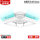 Weishilang 2023 new double-wing swing plastic steel ceiling machine central air conditioning windshield office wind direction adjustment air-conditioning outlet baffle windshield embedded ceiling machine wind guide plate total length 60CM double-wing adjustment plastic steel white 1 piece