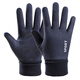 Men's Autumn and Winter Suede Sports Cycling Warm Thickened Velvet Gloves Anti-Slip Driving Takeaway Fishing Gloves Men's Suede Three-Line Black One Size