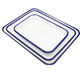 Krankenhaus Blutauszugsraum Workbench Speicher Email Tablett weiße Porzellan Square Tablett Rechteckschale Email Tablett 3524