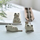 Qingbilin QBILY tea pet ornaments Zen Buddhist ceramic small frogs can raise small tea pets tea room tea table decoration tea ceremony accessories tea pet ornaments Xiaoyao frog + clay lotus leaf