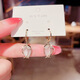 2023 new style tulip earrings, elegant opal flower earrings, light luxury, fashionable and versatile earrings, main picture