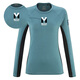 Milla milla trilogy femenina de lana merina de manga larga lana de camiseta de secado rápido, esquí, escalada de roca miv9955 n9887-shui azul s