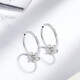 Liuguifu Jewelry Platinum Earrings Women's PT950 Earrings Small Sweet Flower Earrings Christmas Gift 1.55g