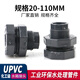 UPVC water tank reducing joint water tower fish tank barrel outlet plastic outer wire PVC pipe fitting interface 46 points 32mm DN15 (20mm)