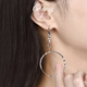 GsunG platinum pt950 women's earrings earrings platinum fashion plain gold large hoop earrings square round heart-shaped earrings priced by gram, please contact customer service before bidding for gold price