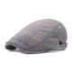 Kingtrip Beret Men's British Cotton и льняная шляпа Tide Spring и лето Тонкая простая повседневная передняя шляпа Универсальная бейсболка сетка белый размер одиночного размера