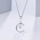 Saturday Fortune (ZLF) PT950 Platinum Pendant Women's Star and Moon Pendant Witness of Love without Chain 1.45g