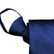 GLO-STORY tie zipper men's formal business 8cm free zipper lazy suit tie gift box blue dark stripes