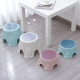 Haoer Stool Fashionable Creative Small Bench Cute Bathroom Low Stool Changing Shoes Small Round Stool Height 20.5cm Nordic Blue