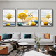 Xiaolulin Moderna Simple Living Sala Decoración Estilo nórdico Sofá Fondo de pared Mural Pintura Mural Luz de pared de West Luxury Resumen Pintura colgante Hanging 3-Full Doble Completa 14134 Pintura de tela en el medio 80*60 en ambos lados 40 Negro marco