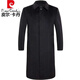 Pierre Cardin High-End-Kaschmirmantel für den mittleren Winter mittleren Alters mittleren Alters und der Wollmantel des älteren Männervaters dick blau [lang] 1327 [Chinese] 175/l [130jin [Jin gleich 0,5 kg] -140jin [Jin gleichen 0,5 kg]