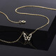 VTLs999 Pure Silver Butterfly Necklace Women's Clavicle Chain Accessories Temperament Clavicle Chain as a New Year's Valentine's Day Gift for Your Girlfriend S999 Pure Silver Necklace + Silver