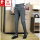 Pier Cardin casual pants men's small trousers thin men's spring and autumn business casual men's pants straight Korean summer trousers slim 509-N9906 (ice silk cropped pants) black 28