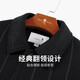 与狼共舞【羽绒内胆】羊毛呢翻领夹克男2024秋冬新款条纹保暖外套男士1054 黑色001 2XL (185)