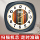 康巴丝（Compas）北欧鹿头创意客厅挂钟表净音挂墙卧室办公挂表简约日历时钟家用石英钟表万年历 C3294墨绿-表盘直径34.5厘米